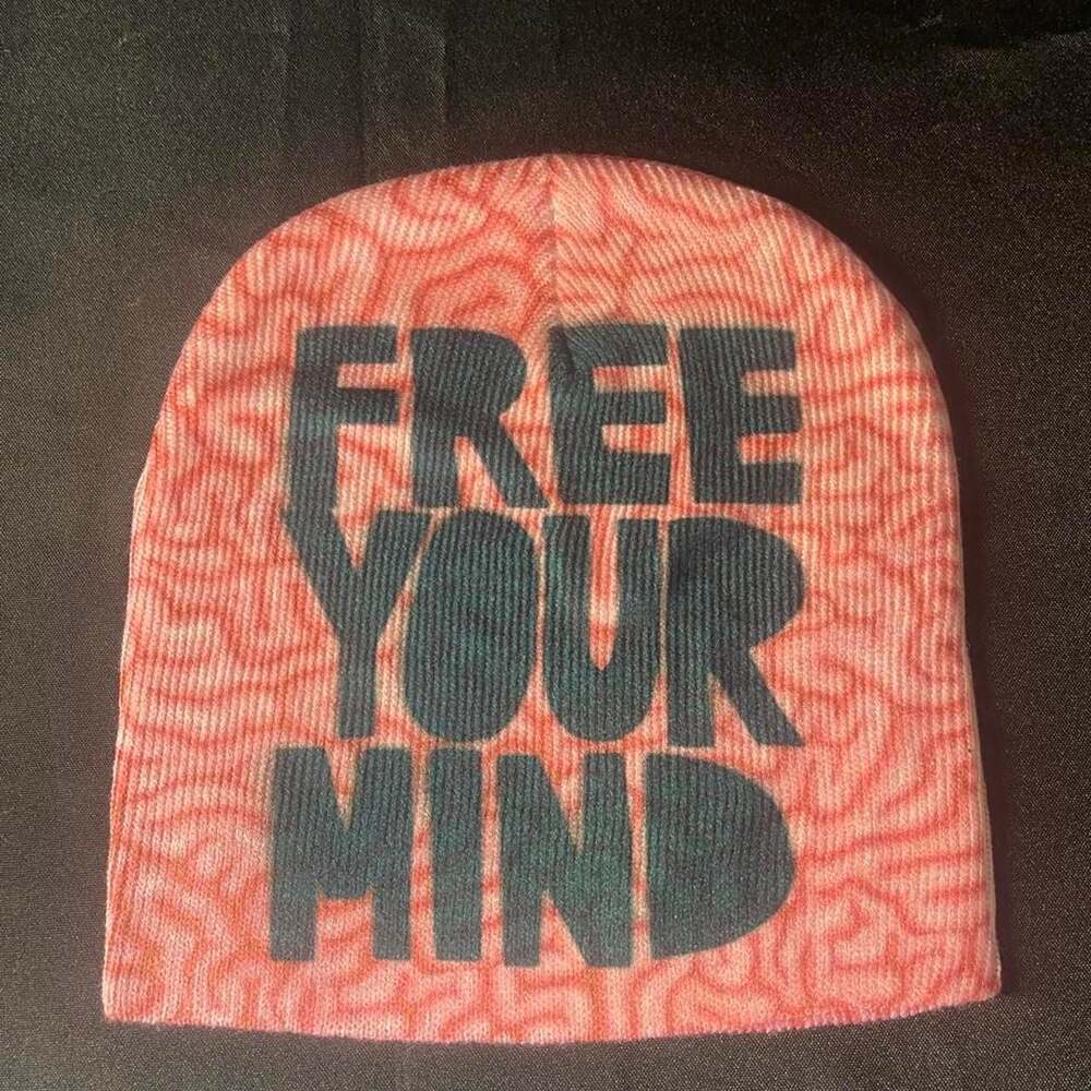 Custom Free Your Mind Brain Print Beanie